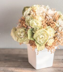 Earth Toned Floral Arrangement on Table